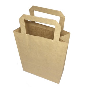 10 sacos kraft naturais