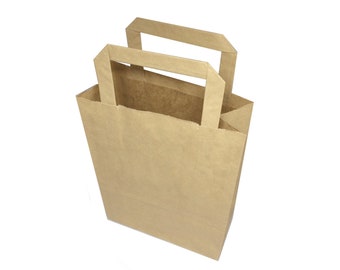 10 natural kraft bags