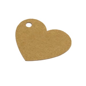 Etichette a cuore Kraft