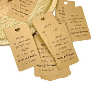 Gracias por compartir nuestra primera comida como Marido y Mujer + fecha personalizable