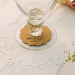 Etiquettes pied de verre personnalisées