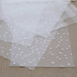 Sachets transparents pois adhésifs