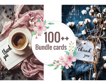 Lots de fichiers pour cartes de remerciement esthétiques imprimables 100++