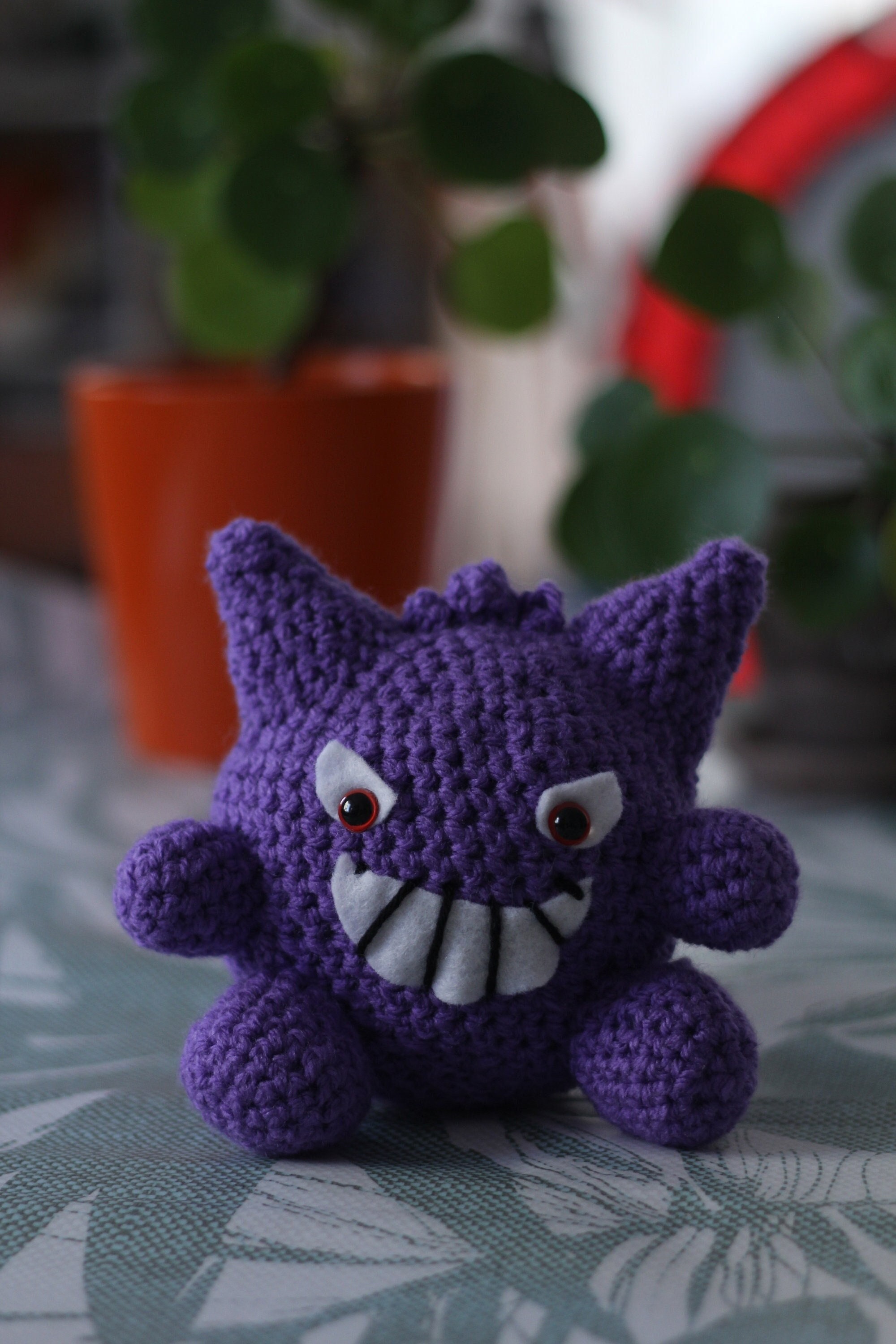 Peluche Ectoplasma crochet amigurumi Gengar Peluche Pokémon 