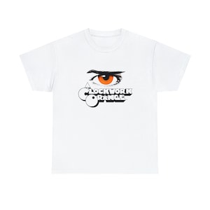Unisex Heavy Cotton Tee, "A Clockwork Orange" Movie Inspired White T-Shirt, Kubrick's Masterpiece: A Clockwork Orange Theme White T-Shirt Bild 1