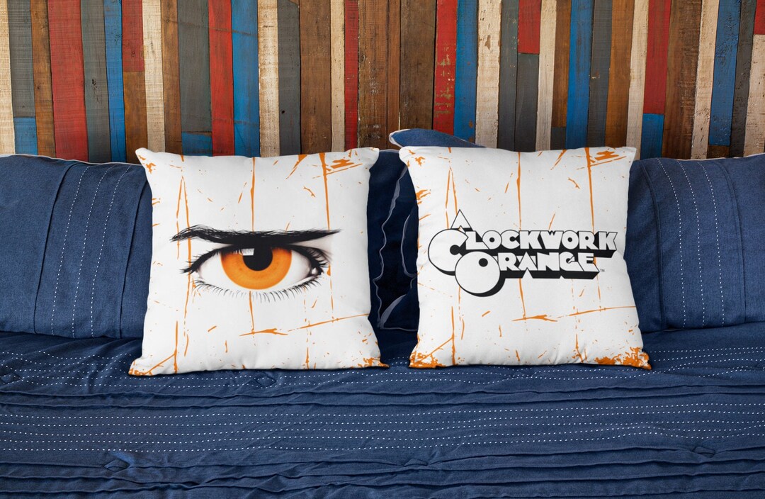 A Clockwork Orange Inspired Throw Pillow Case, Cult Classic Film ...