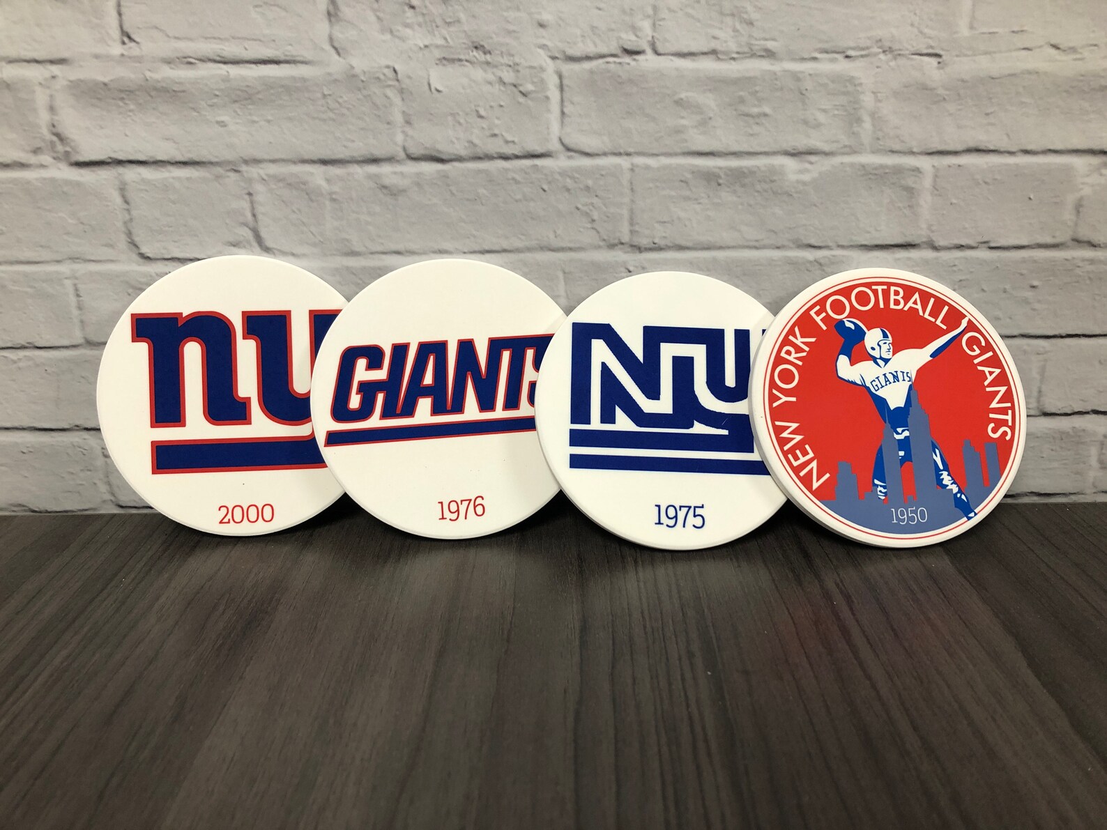 Vintage New York Giants Sports Coasters/Man Cave/Nueva Etsy España