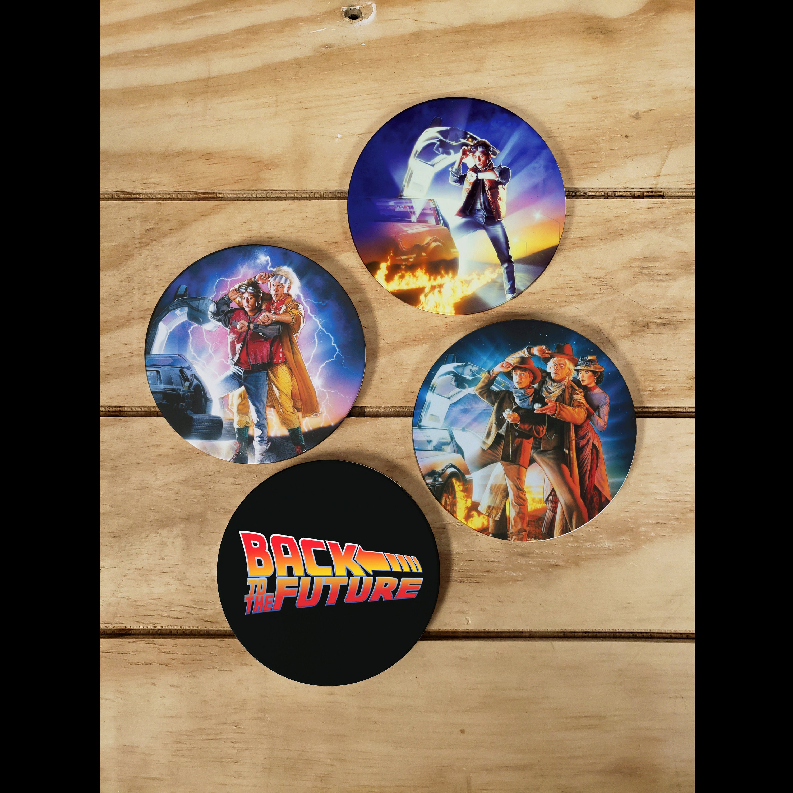Back to the Future 4 pack Sandstone Coasters / 80s movies / Etsy