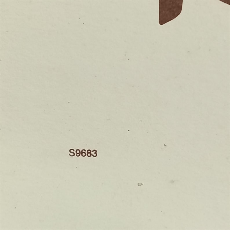 May include: A light beige background with a brown abstract shape in the upper right corner. The text "S9683" is printed in a dark brown color near the bottom left.