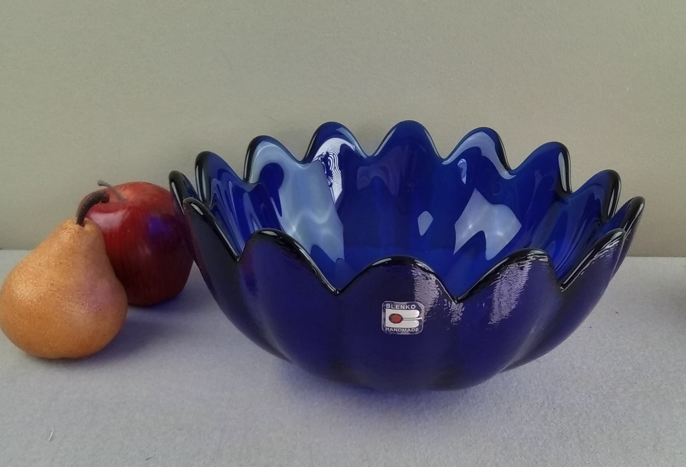 Blenko Blue Bowl - Etsy