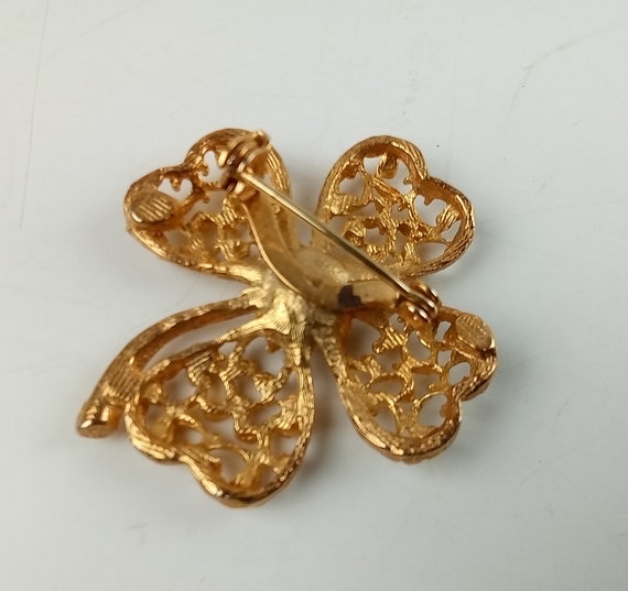 Scottish Amber Glass Thistle Pendant w Chain & He… - image 5