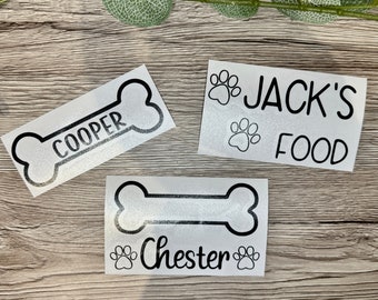 Stickers chien personnalisés, Stickers chien personnalisés, Vinyles chien personnalisés, Stickers chien, Stickers friandises pour chien, Stickers nourriture pour chien