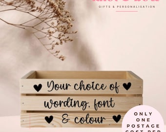 Custom DIY Decals/Stickers | Your Choice of Wording | Wedding Crate Sticker | Flip Flop Sticker |  Choice of fonts & colours | STICKERS ONLY