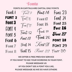 Vinilos adhesivos personalizados para hacer tú mismo / De 10 cm a 150 cm de ancho / Adhesivos personalizados / Cualquier nombre o texto / Variedad de fuentes y colores imagen 4