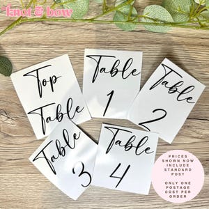 Table Numbers | Table Number Stickers | Wedding Table Number Stickers | Ball Table Number Stickers | Choice of Colours