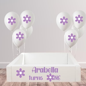 Adesivi personalizzati per il primo compleanno di Daisy - Perfetti per il gioco morbido