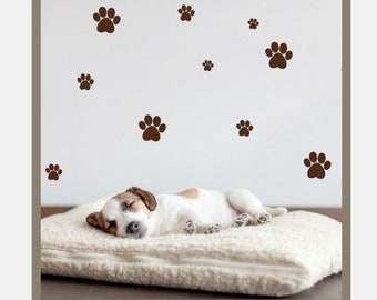 Dog Paw Print Vinyl Wall Sticker | Paw Print Stickers for Wall | Wall Decal | Wall Vinyl | Toy Box Sticker | Window Stickers