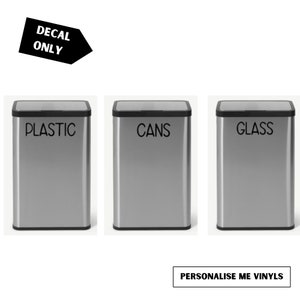 Etiketten voor afval/recycling/afval | Etiketten voor prullenbakken | Etiketten voor afvalbakken | Keuze uit kleuren | Keuze uit maten
