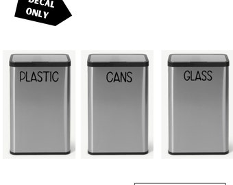 Bin Labels for Rubbish / Recycling / Waste | Recycling Bin Labels | Waste Bin Labels | Choice of Colours | Choice of Sizes