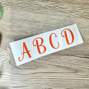 Autocollants Lettre | Sticker initial personnalisé | Sticker initiale en vinyle | Sticker verre à vin | Sticker boîte cadeau | Sticker pour ordinateur portable | Sticker valise