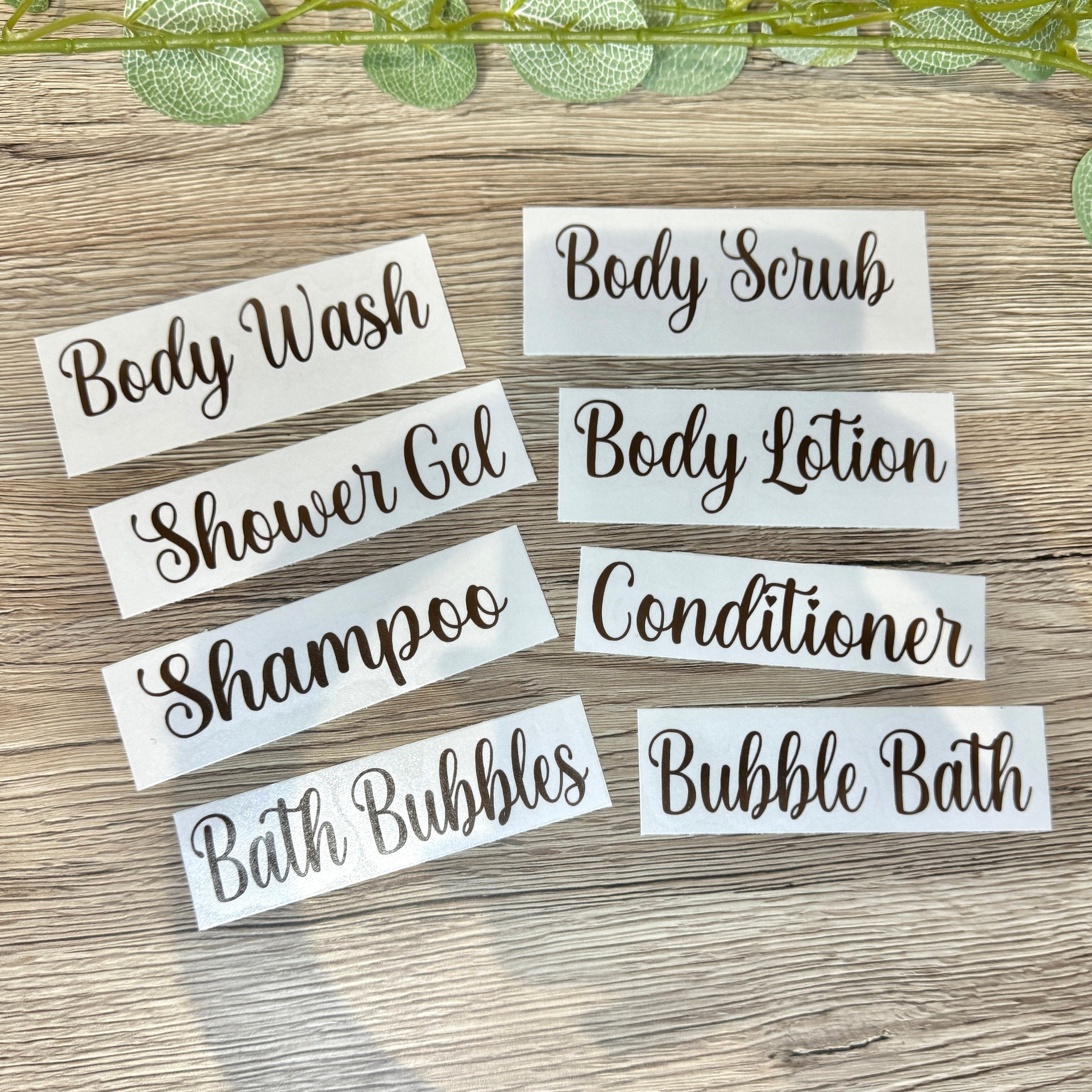 Bathroom Bottle Vinyls | Shower Bottle Vinyls | Mrs Hinch Inspired Vinyls | Choice of colours