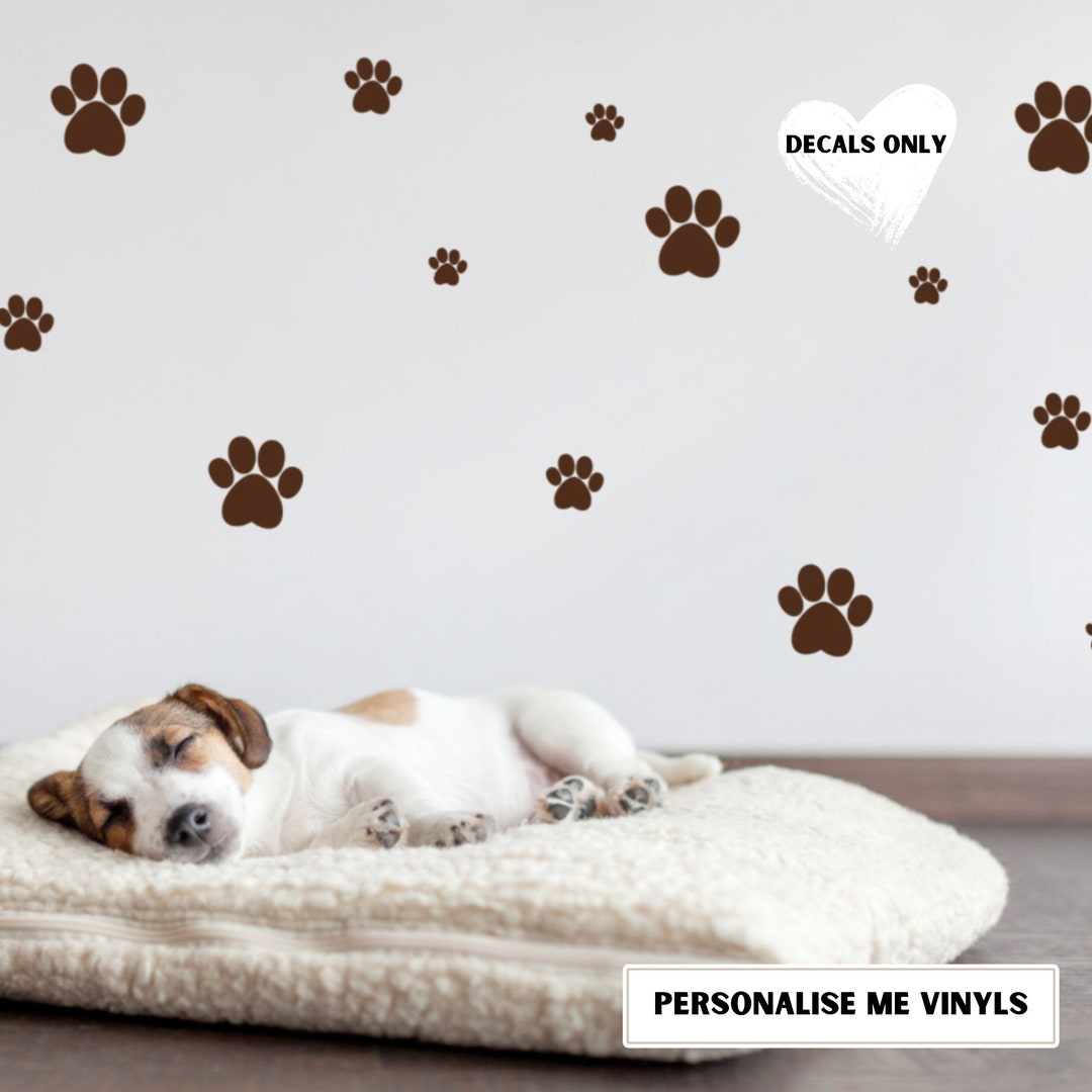 Dog Paw Print Vinyl Wall Sticker Paw Print Stickers for Wall - Etsy UK