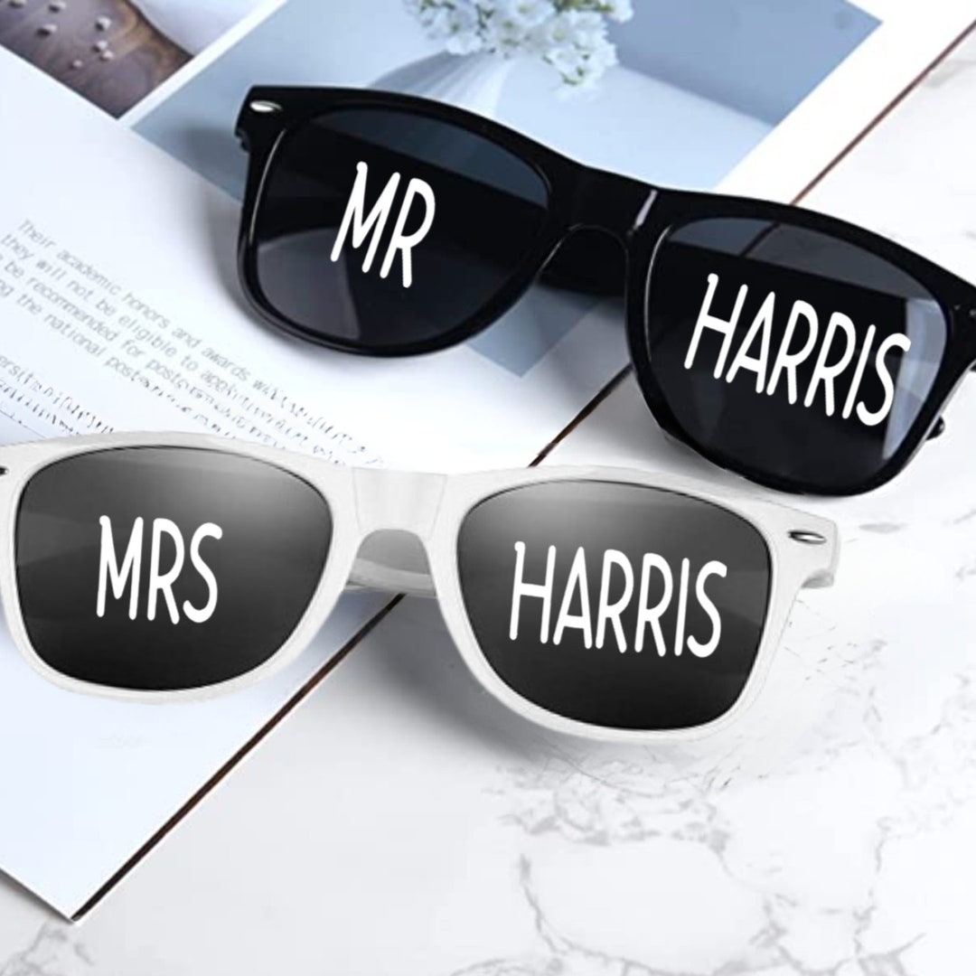 Personalised Bride & Groom Sunglasses, Wedding Sunglasses, Bridal Party