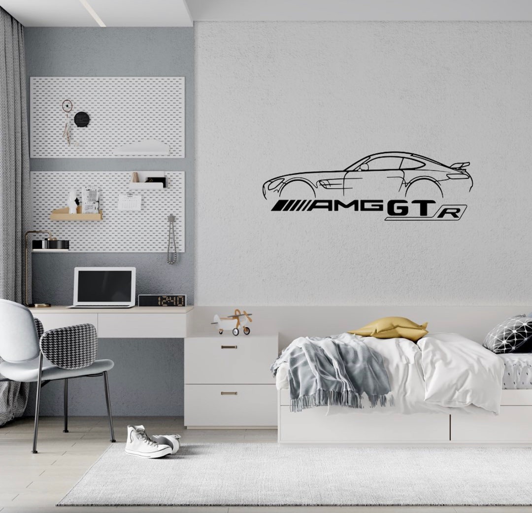Mercedes AMG GTR Silhouette Wall Decal | Mercedes Wall / Door Decal ...