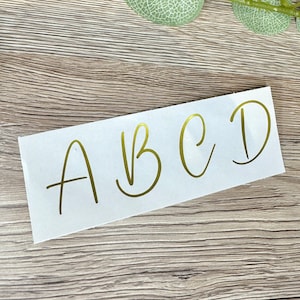 Adesivos de letras | Adesivo inicial personalizado | Decalque inicial | Adesivo de taça de vinho | Adesivo de caixa de presente | Adesivo de laptop | Adesivo de mala