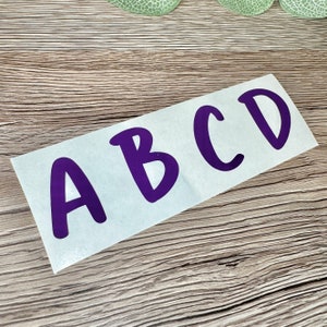 Adesivos de letras | Adesivo inicial personalizado | Decalque inicial de vinil | Adesivo para taça de vinho | Adesivo para caixa de presente | Adesivo para laptop | Adesivo para mala