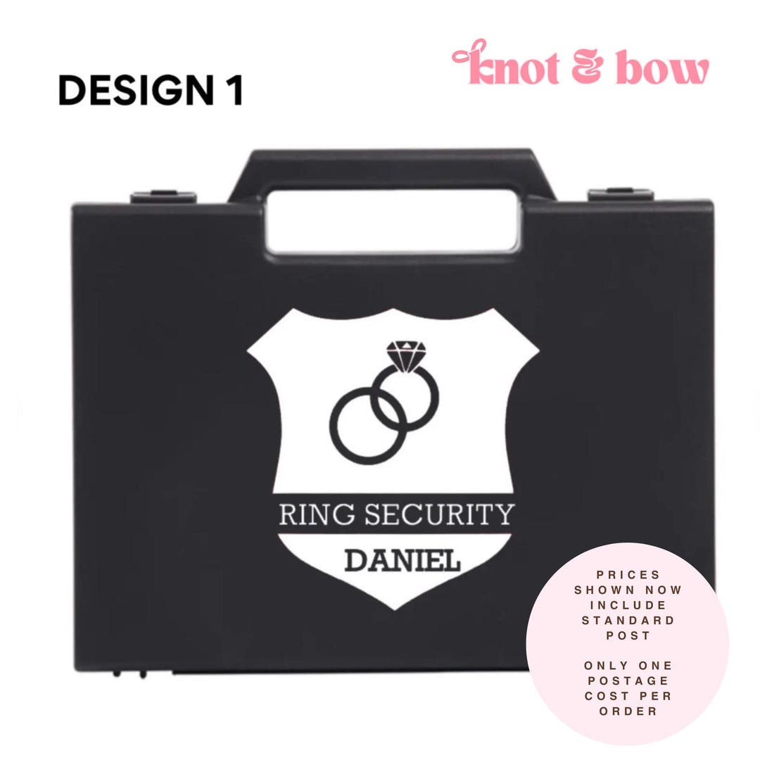Personalised Wedding Ring Security Box Sticker/decal | Stickers for ...