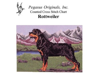 PDF Cross Stitch Rottweiler Chart download