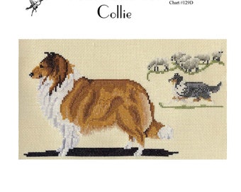 Collie full body cross stitch chart download