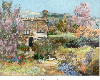 Hideaway Cottage Cross Stitch  chart download by Marty Bell