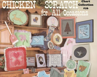 Chicken Scratch for all Occasions embroidery Chart Collection printed sheets