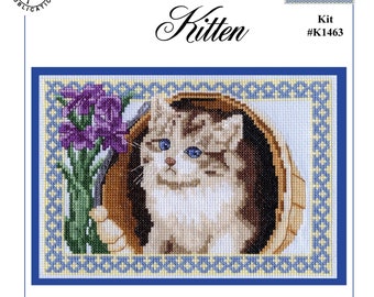 Curious Kitten cross stitch kit