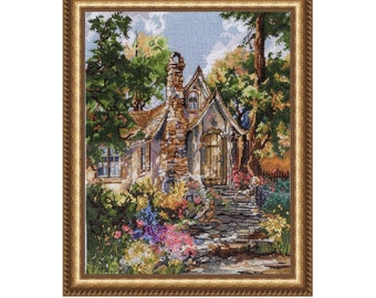 Téléchargez le tableau de point de croix Hansel&#39;s Cottage de Marty Bell