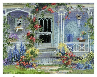 Parson's Porch cross stitch chart by Marty Bell Download -