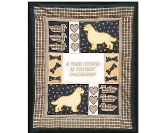 Golden Retriever Quilted wall hanging pattern dowload