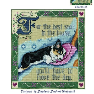 PDF download Move The Dog Counted Cross Stitch Chart by Stephanie Hedgepath image 1