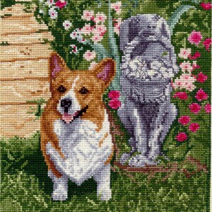 Welcoming Committee Counted Cross Stitch Kit by Pegasus Originals