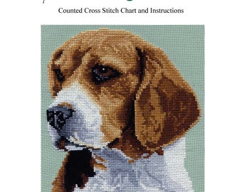 Download Beagle cross stitch chart