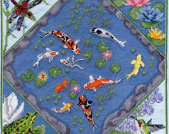 Koi Pond cross stitch chart download