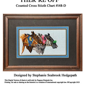 ケンタッキーダービー競馬クロスステッチパターン - デザイン