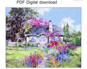 PDF - Idaho Hideaway Cross Stitch Chart télécharger par Marty Bell