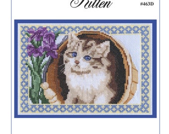 Curious Kitten cross stitch chart download