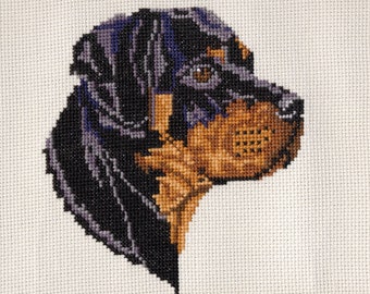 Rottweiler Head Study Counted Cross Stitch Kit by Pegasus Originals