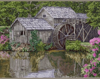 PDF download - Mabry Mill Counted Cross stitch chart