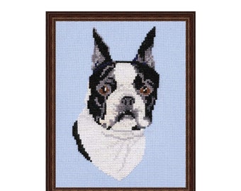 Download Cross Stitch Boston Terrier Chart