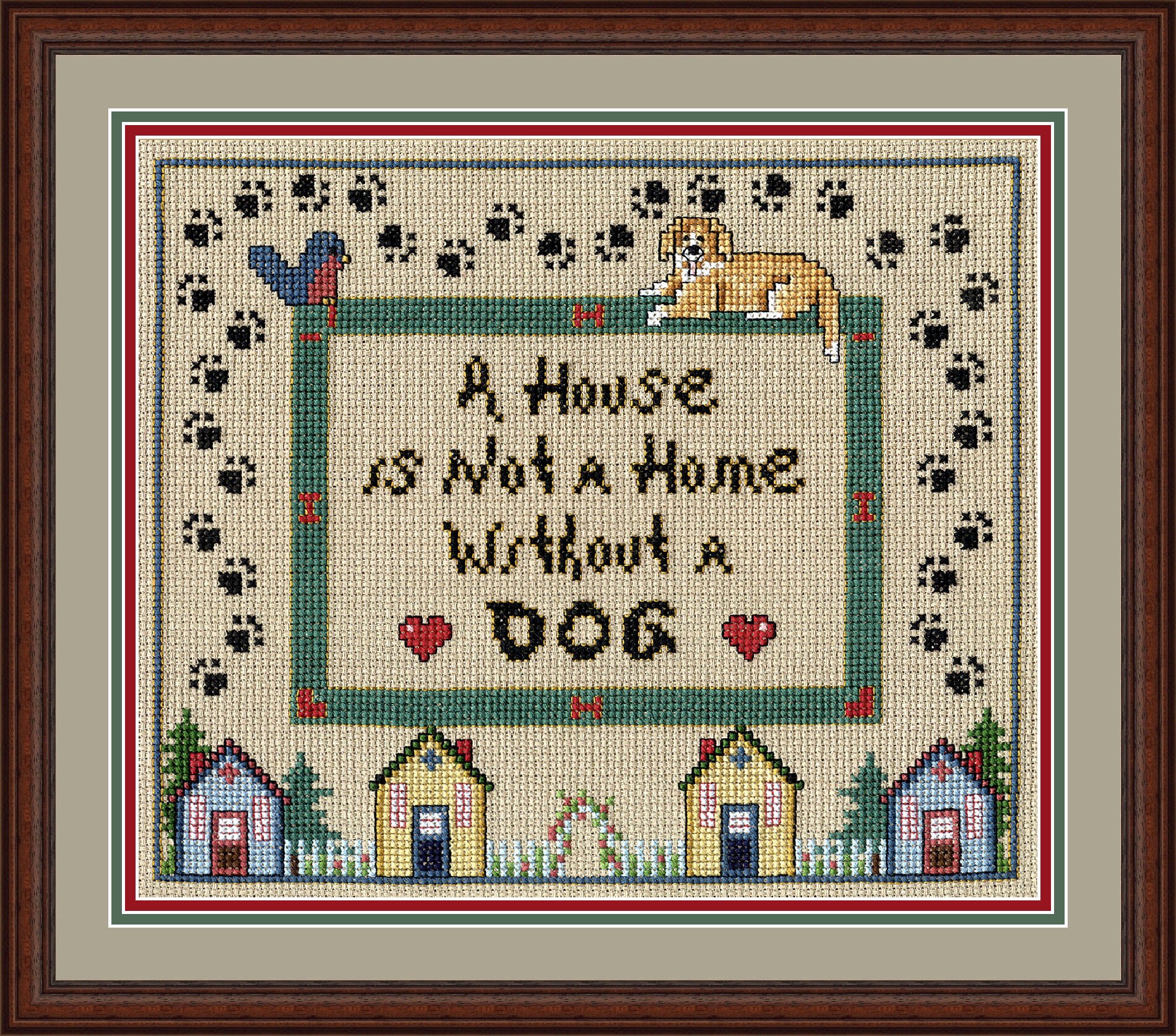 House is not a Home without a Dog Counted Cross Stitch Chart